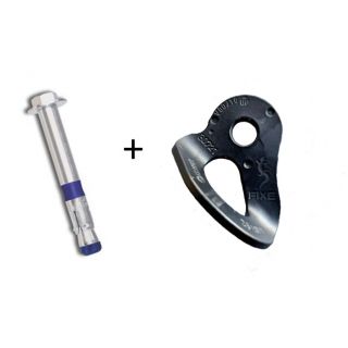 Plated Steel 1/2" x 3-1/2" Bolt (R6932) + Fixe Plated Steel 1/2 Bolt Hanger - Black